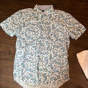 Tommy Hilfiger Blue and White Polo Shirt